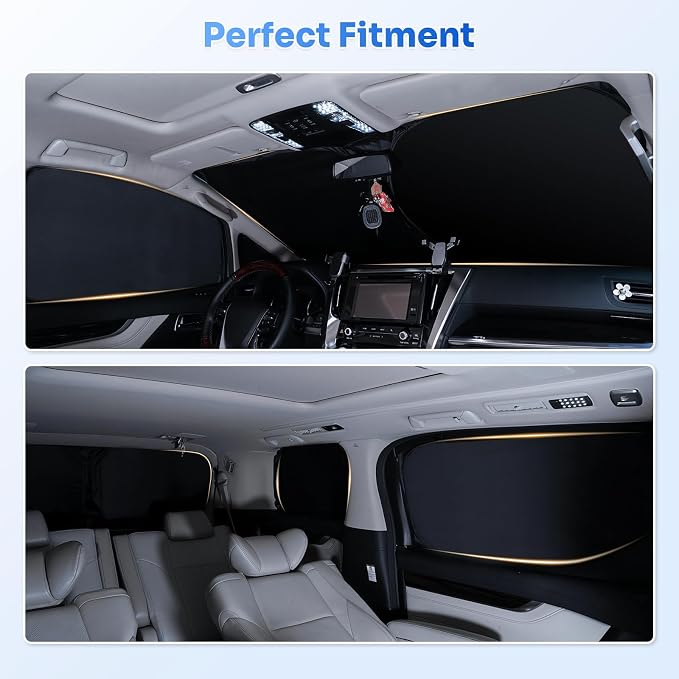 Sunshades for 2025 2026 Kia K4 Accessories Windshield Sun Shade Side Rear - Image 6