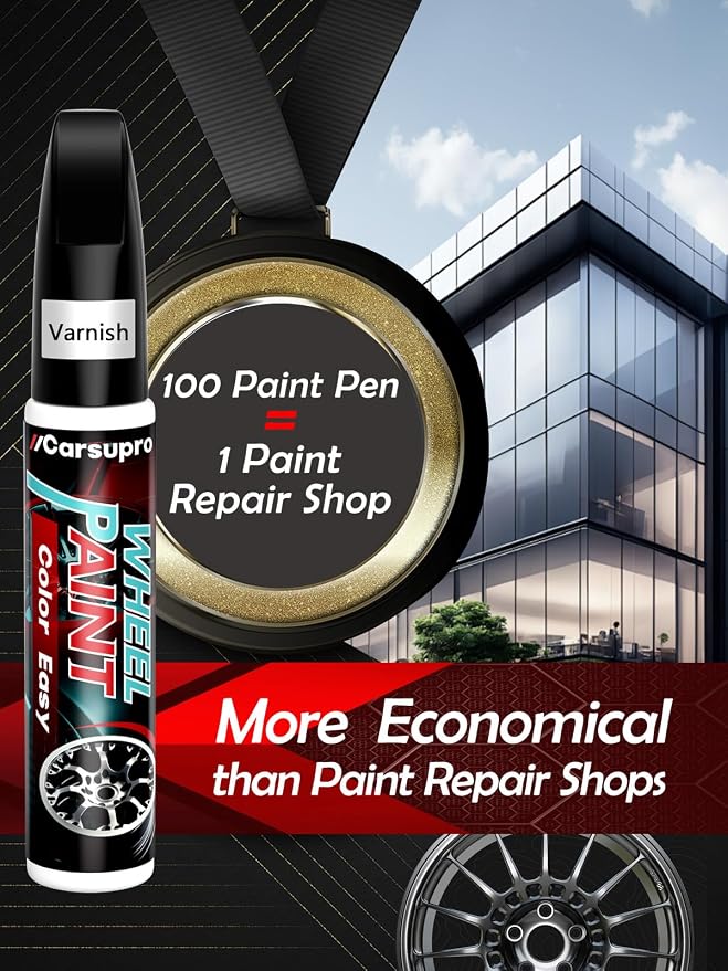 Black Rim Touch Up Paint. Wheel Scratch Repair Pen. Car Rim Paint Pen Quick And - Image 4