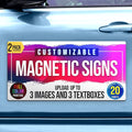 2-Pack, 30 mil Customized Vinyl Car Magnets, Personalized Magnetic Sheets by BasicFundamentals