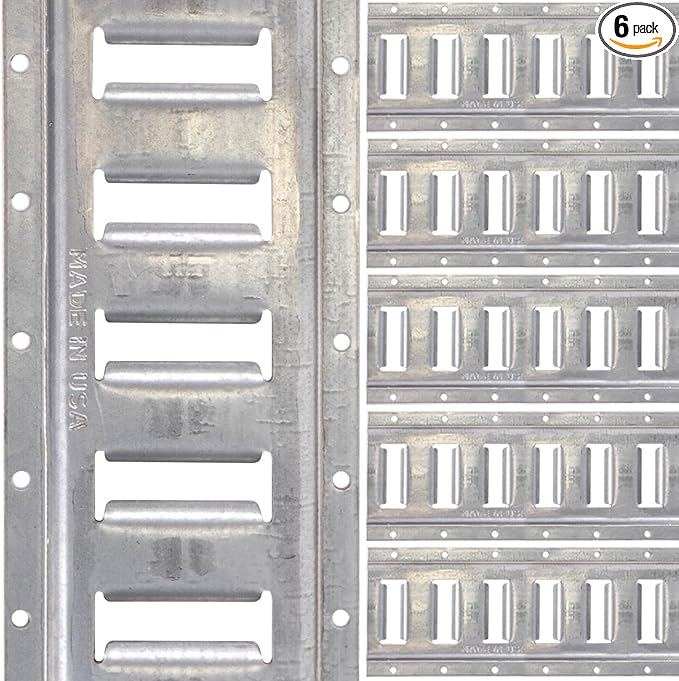 US Cargo Control E Track, Made in USA, 12 Gauge Steel 5 FT Galvanized E Track by USCargoControl