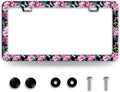 Cherry Blossom Butterfly License Plate Frame Funny License Plate Frames by BRAGHRTED