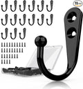 15 Pcs Black Wall Mounted Coat Hooks, Hanger Hook by PRIGVOT