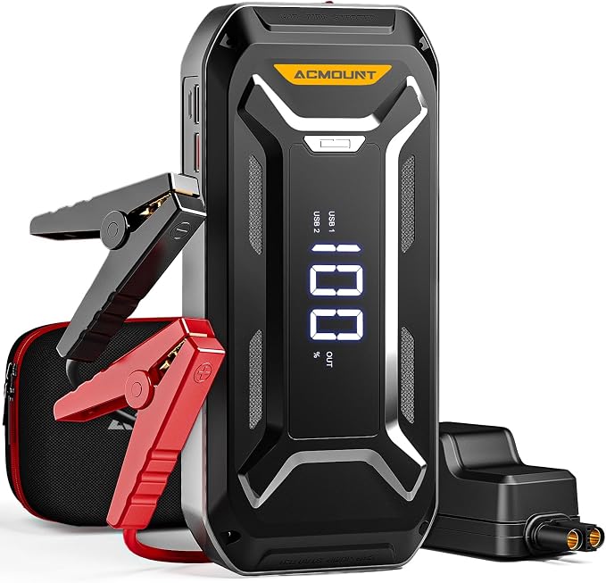 Car Battery Jump Starter Portable, 6000A 12V Car Jumper Starter by Acmount