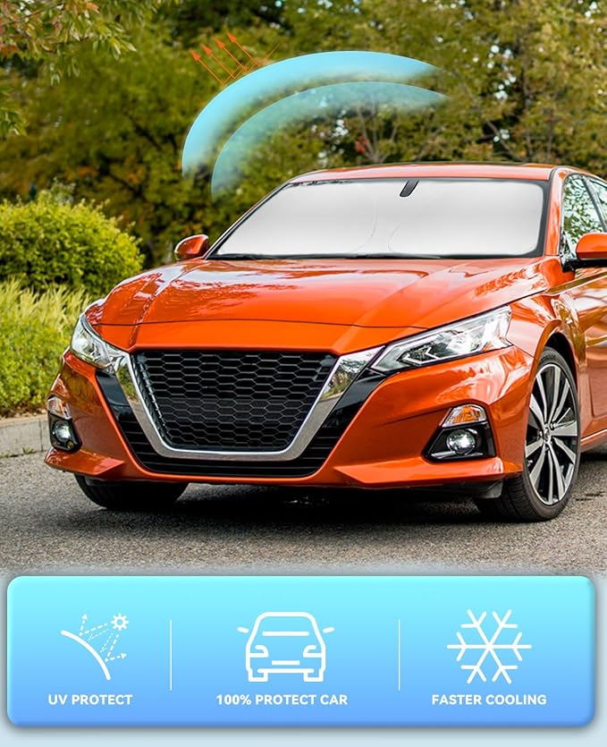 Sun Shade for Altima Windshield Sunshades for Nissan Altima 2018 2017 2016-2007 - Image 5