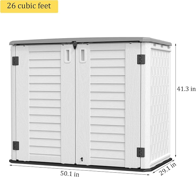 HOMSPARK Storage Shed Weather Resistance, Outdoor Storage Cabinet - Image 6