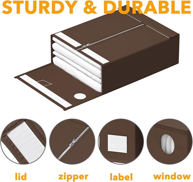 SpaceAid 9 Pack Bed Sheet Organizers and Storage, Foldable Sheet Organizer - Image 6