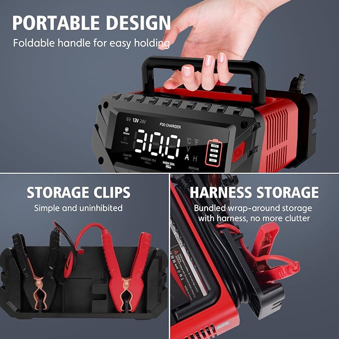 30 Amp Lithium Battery Charger, 6V10A/12V30A/24V16A Lifepo4, Lead-Acid Smart - Image 5