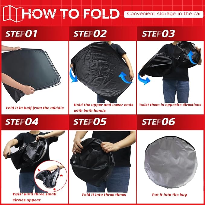 KAYZT Windshield Sun Shade for 2015-2021 Lexus NX NX300h/NX300/NX200t Foldable - Image 6