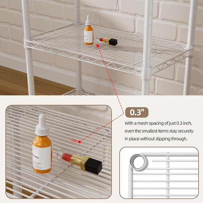SINGAYE 6 Small Wire Shelves Kitchen Pantry Close Home Organizers and Storage - Image 4