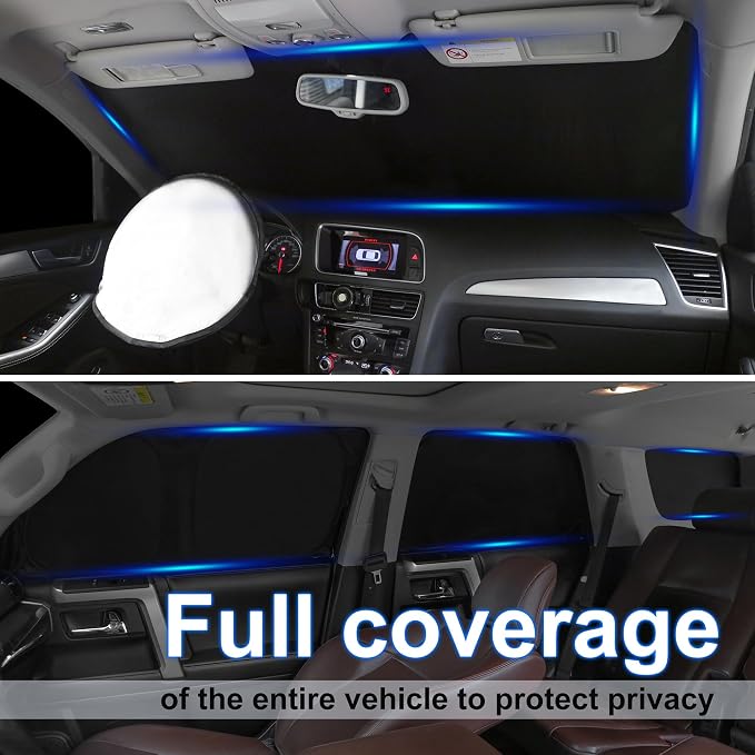 TINGLU Window Shades for Volkswagen VW Jetta 2019-2024 2025 Accessories Car - Image 2
