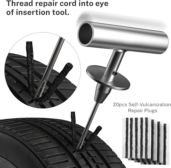 Flat Tire Repair Kit with Plugs 31 Pcs - Image 5