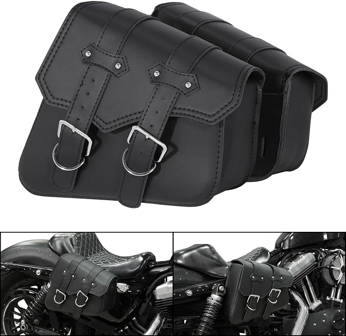 TCMT Motorcycle Saddle Bags Side Tool Bag Luggage Fit - Image 5