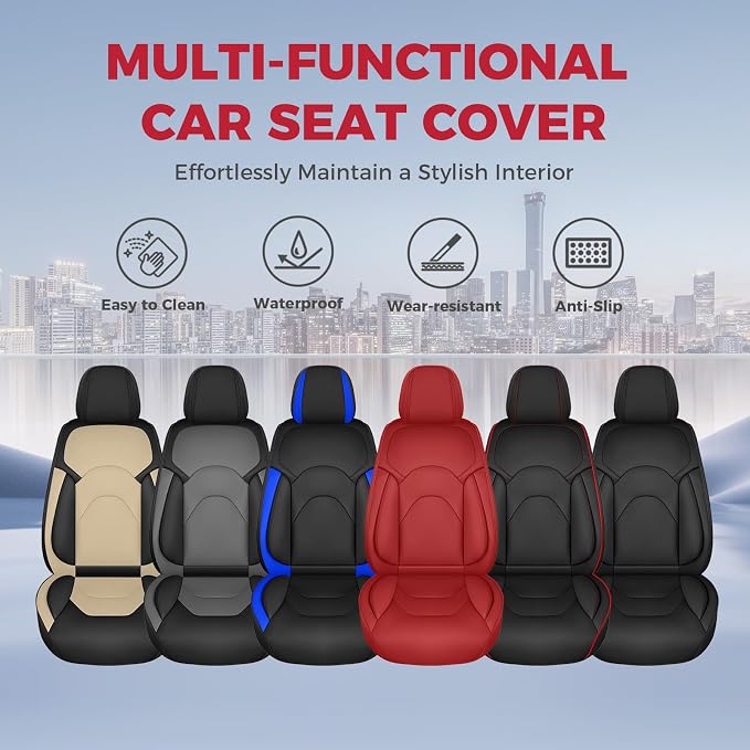FREESOO Car Seat Covers Front Seats 2PCs, Waterproof Automotive Seat Covers - Image 7