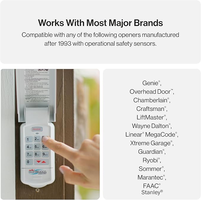 Genie Genuine GUK-R Wireless Universal Garage Door Opener Keypad, Compatible - Image 5