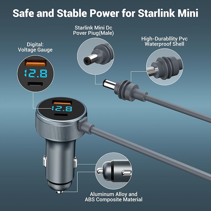 Starlink Mini Cable 12V-48V, Starlink Mini Car Adapter - Image 3
