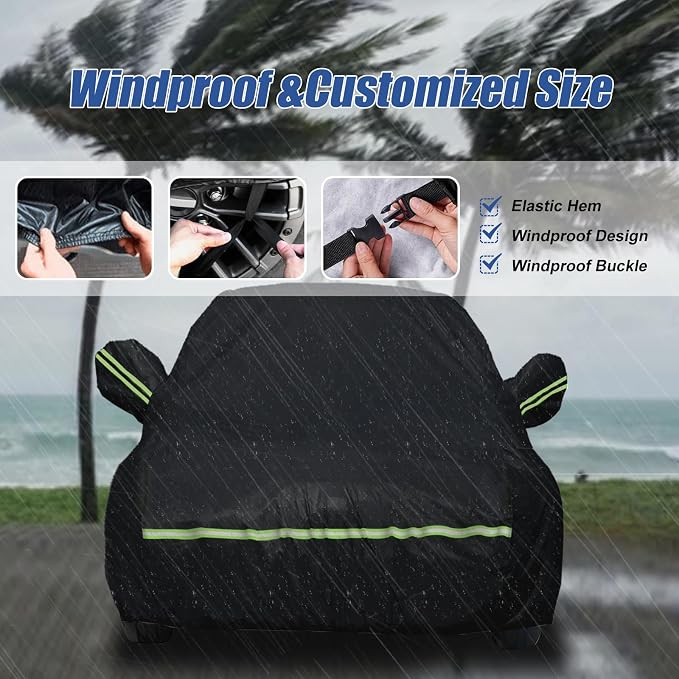Waterproof Car Covers for 2002-2021 Mini Cooper/Cooper S 2-Door 210T Custom 6 - Image 4
