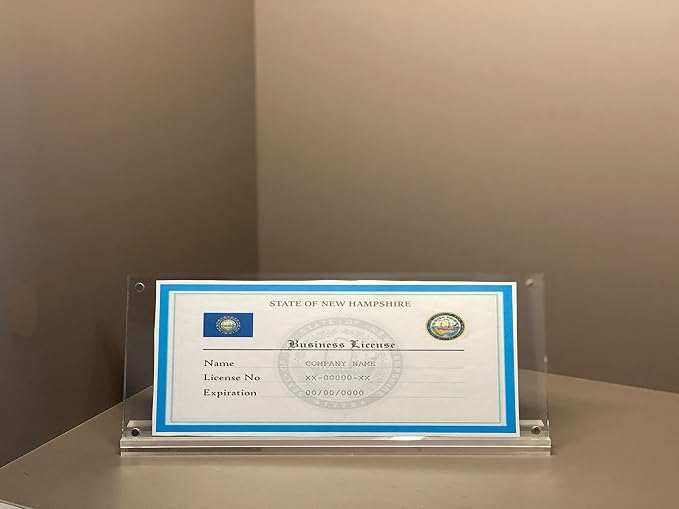 IEEK 4 Pack of Acrylic Business License Frame - Image 5