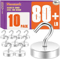 Neosmuk Magnetic Hooks, Cruise Ship Essentials, 80lb+ Heavy Duty Magnetic Hooks by Neosmuk