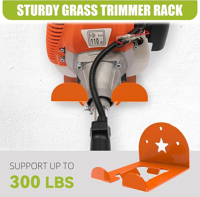 MusixiA Garage Organizer Trimmer Rack, 2 Pack Heavy Duty Weed Eater Hanger - Image 3