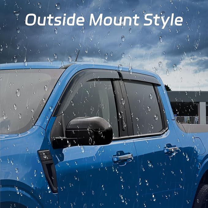 4 PCS Rain Guards Fit for 1999-2016 Ford F250 F350 F450 F550 SuperCrew Super - Image 3