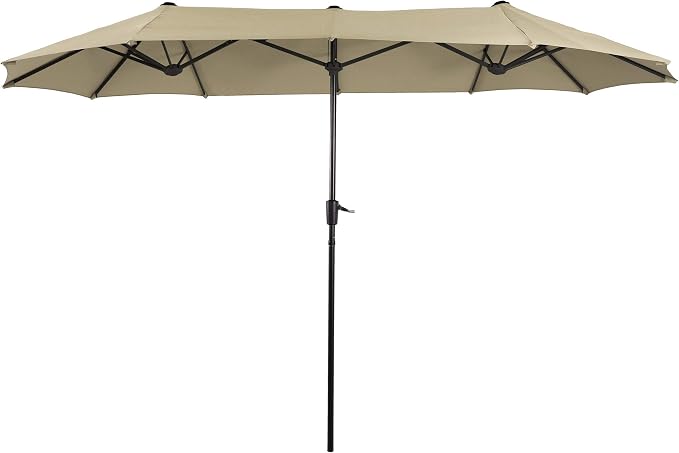 PHI VILLA 13ft Double-Sided Twin Outdoor Patio Umbrella Market Umbrella by PHIVILLAThepioneerofcomfortablehouseholdsupplies