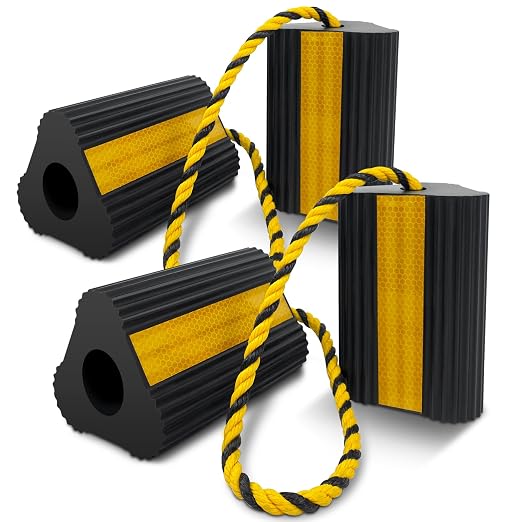 ROBLOCK Wheel Chocks for RV Trailer Camper Truck Car Aircraft, Versatile Heavy by ROBLOCK