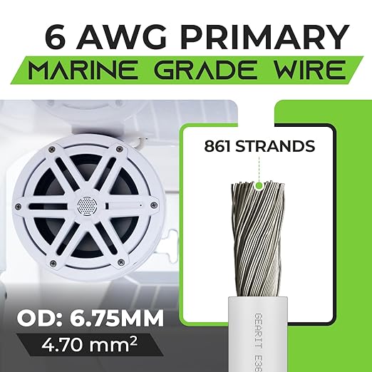 GEARit 6 Gauge Marine Electrical Primary Wire, 6 AWG Marine Grade Tinned Copper - Image 2