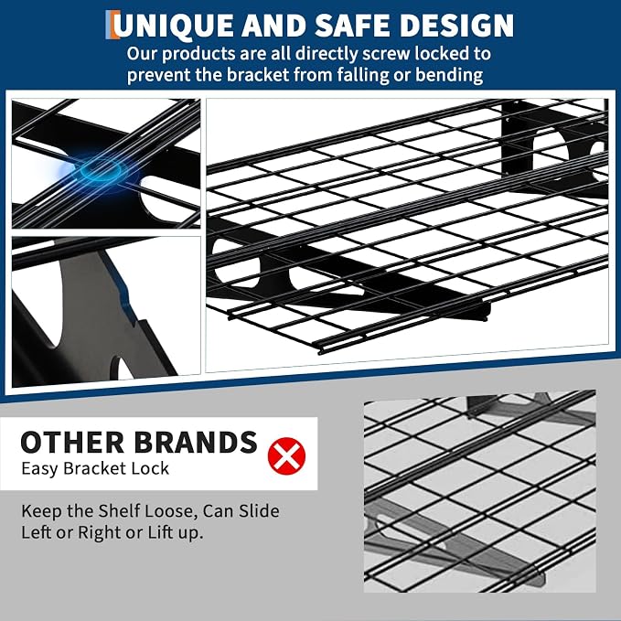 GarveeHome 2 Pack 2x6ft Garage Storage Shelving Wall Mounted, - Image 3