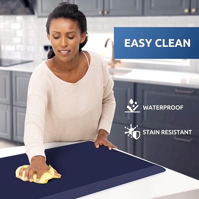 KitchenClouds Kitchen Mat Cushioned Anti Fatigue Rug 17.3"x28" Waterproof Non - Image 3