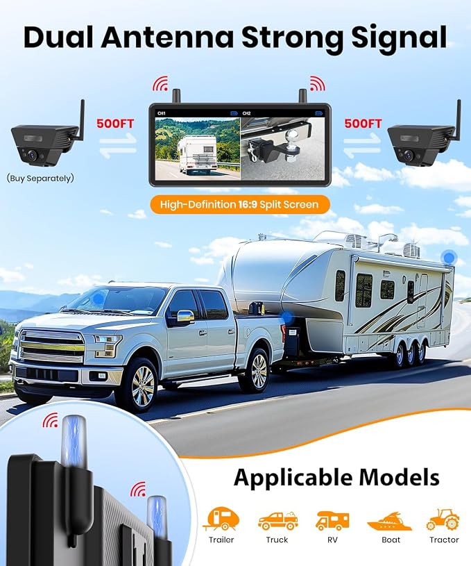 AUTO VOX Wireless Backup Camera Solar Magnetic: - Image 4