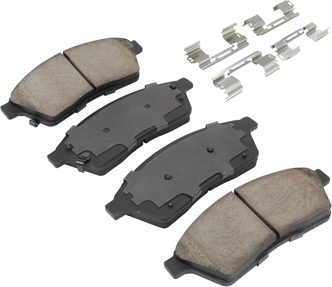 Premium Semi-Metallic Front Brake Pads Compatible - Image 2