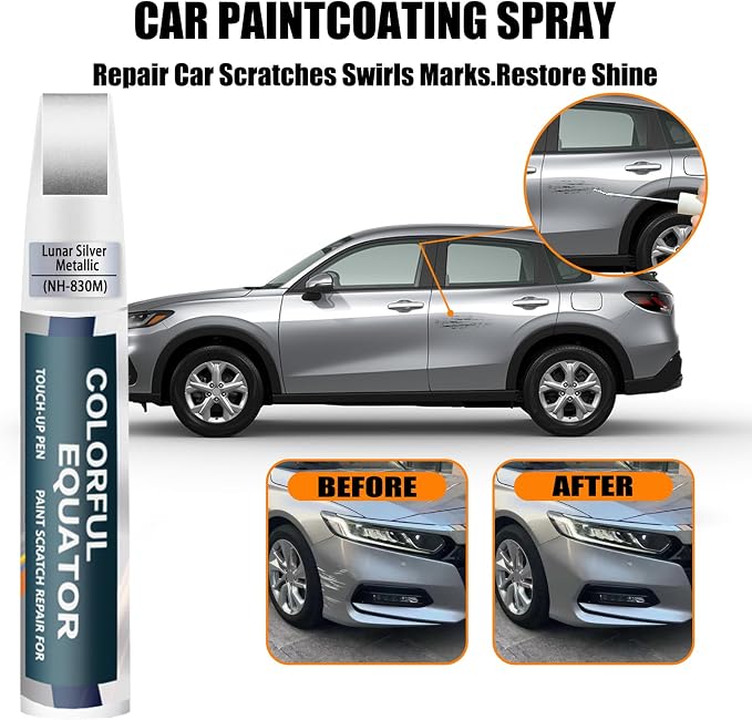 Lunar Silver Metallic Touch Up Paint Compatible - Image 3