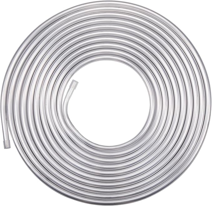 5/8" OD Aluminum Hard Fuel Line Hardline Tube Tubing Coil 10 Feet Roll by Podavelle