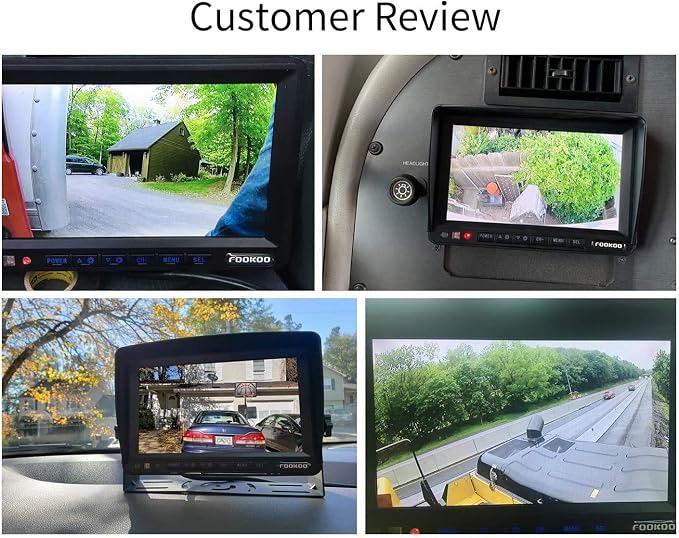 Fookoo Ⅱ HD 1080P 9" Wired Backup Camera System, 9-inch DVR Dual Split Screen - Image 4