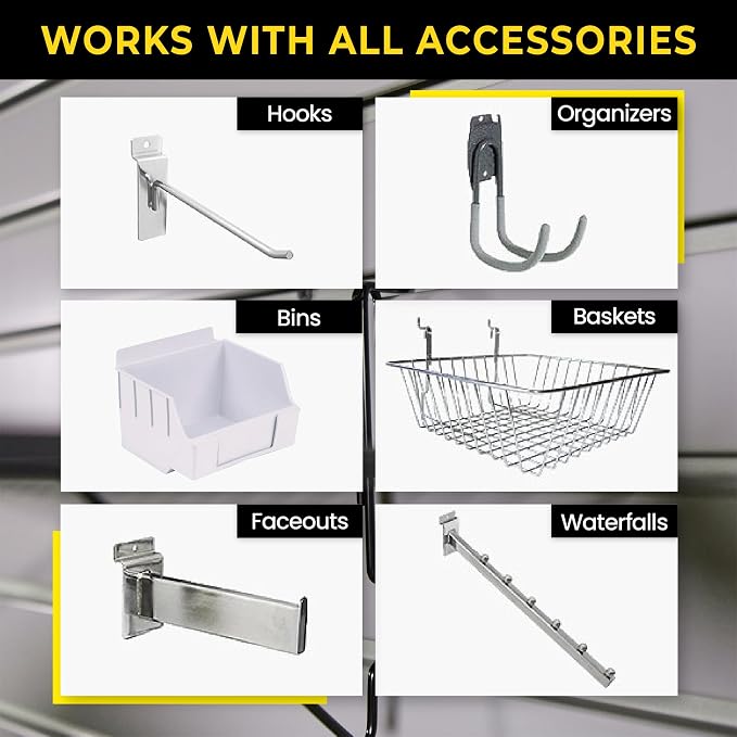 Heavy Duty 8x4 PVC Garage Slatwall Storage System - Image 6