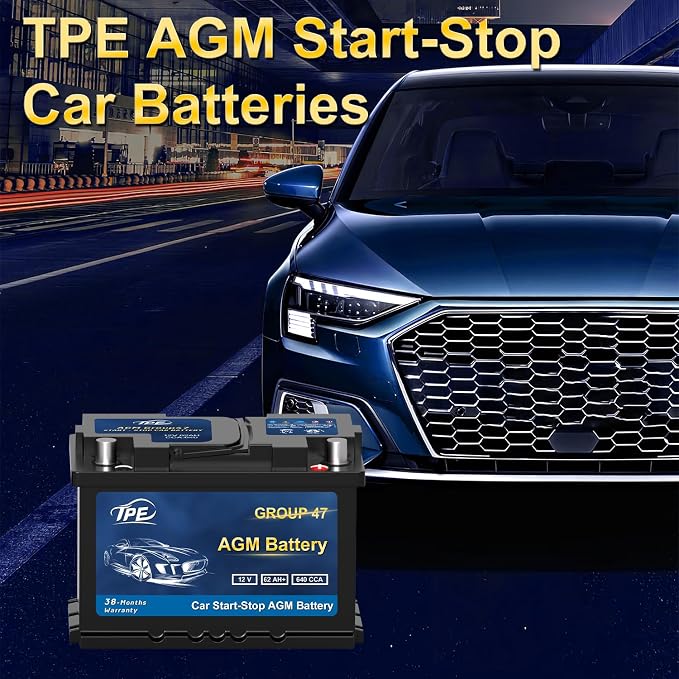 TPE AGM Battery BCI Group 47, Maintenance Free 12V 62Ah, H5 Size, Automotive - Image 5