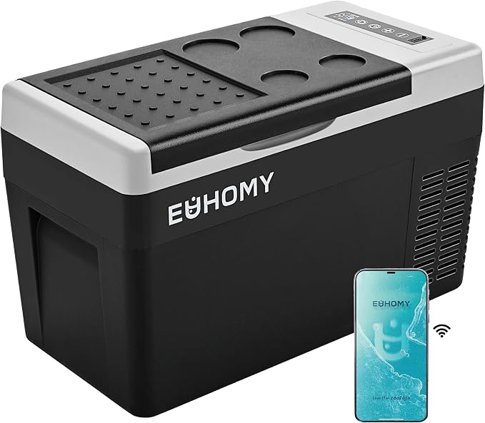 EUHOMY 12 Volt Refrigerator, 26QT Compressor Electric Cooler APP Control by EUHOMY