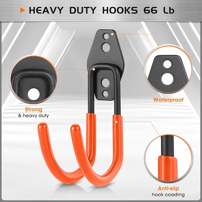 Hose Hanger Wall Mount 2 Pack, Heavy Duty Hose Holder - Image 4
