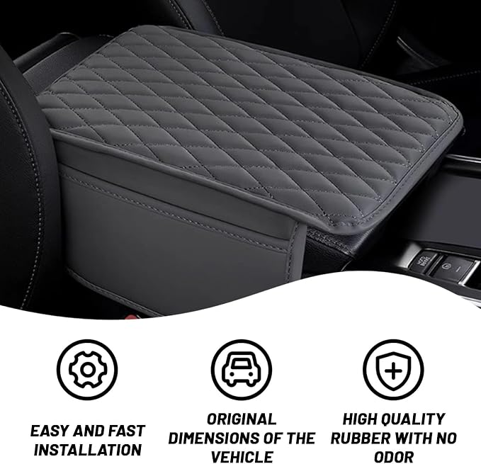 Car Center Console Cover, Upgraded Leather Arm Rest Cover - Image 3