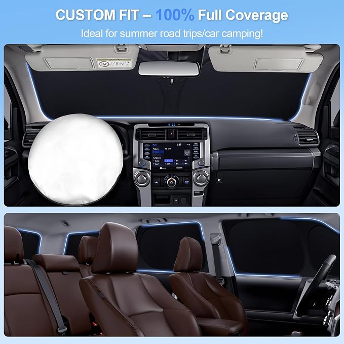 8pcs Car Window Shades for Toyota RAV4 2019-Present Accessories, Windshield - Image 4