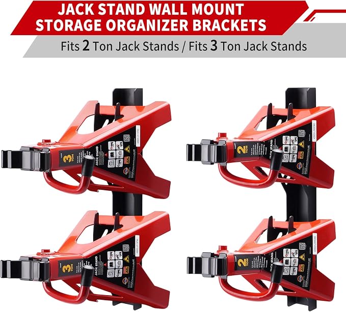 Jack Stand Wall Mount Organizer: Jack Stands Holder Storage Rack Mount - Image 2