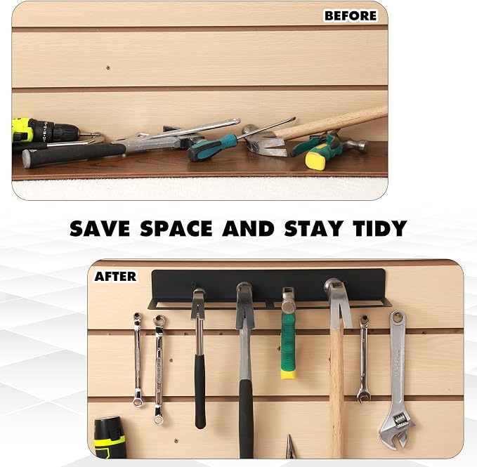 2 Pcs Metal Wall Mounted Hammer Rack Hand Tools Storage Screwdriver Organizer - Image 3