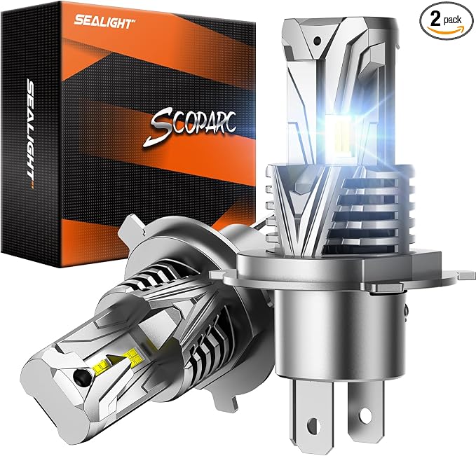 SEALIGHT H4 Headlight Bulb, 60000LM 900% Super Brighter, by SEALIGHT
