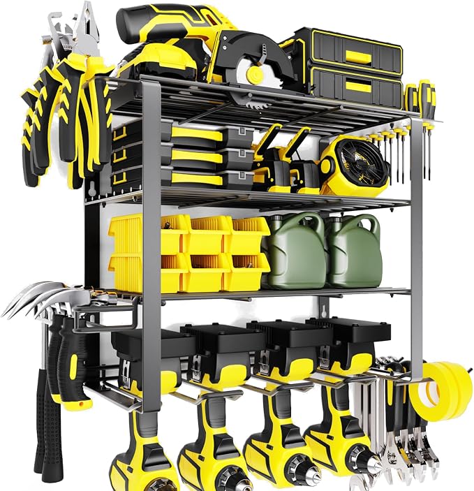 4 Layers Power Tool Organizer Wall Mount by Mefirt