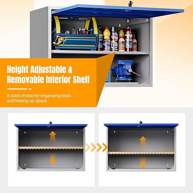Metal Wall-Mounted Storage Cabinet Tool Chest - Image 4