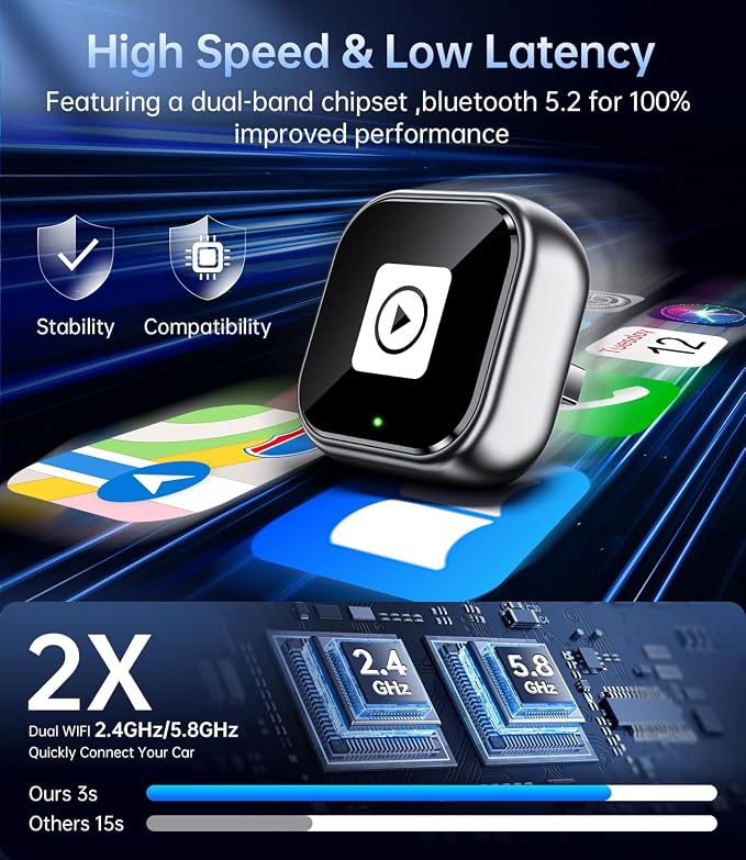 Wireless Carplay Adapter, 2025 Upgrade Mini USB Design - Image 8