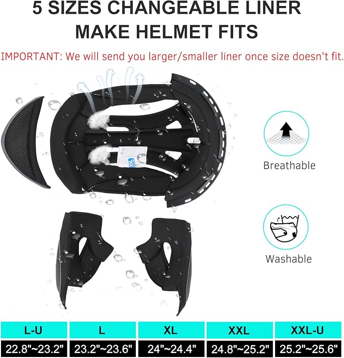 Bluetooth Motorcycle Helmet FreedConn BM12 DOT Full Face Bluetooth Helmets - Image 6