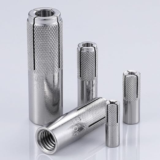 Wensilon 1/2"-13 Premium Stainless Steel Drop in Anchors Assortment, Knurled - Image 4