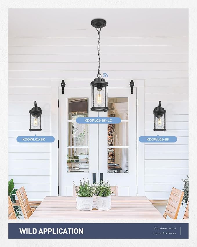 kudos Porch Lights, 12.5 inch Cylinder Outdoor Wall Light, E26 Sockets - Image 5