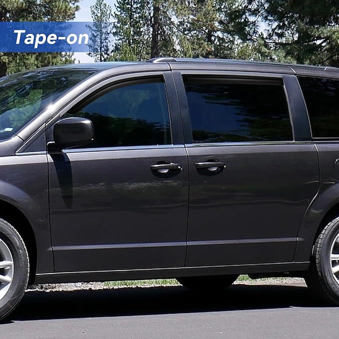Window Visors Rain Guards for 2008-2020 Dodge Grand Caravan, Out-Channel Window - Image 3